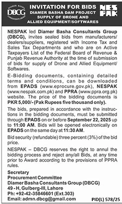 NESPAK Lahore Tender Notice